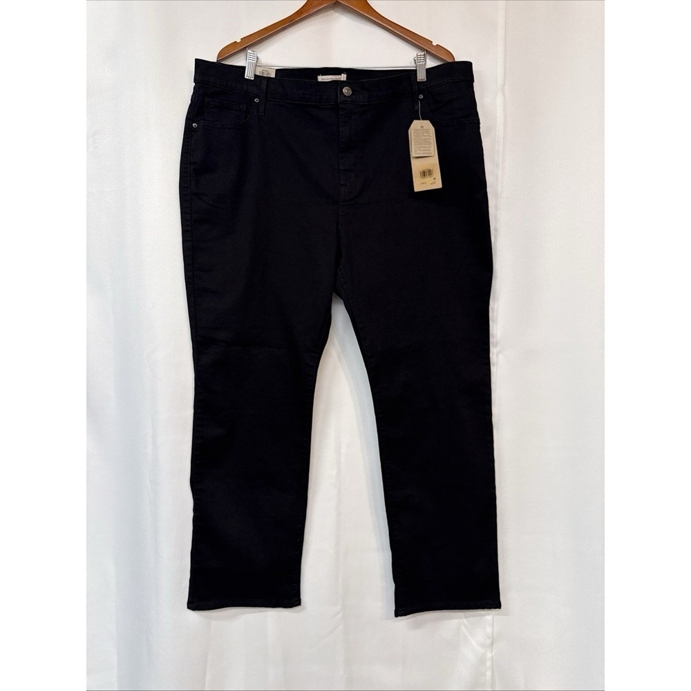 NWT Levi's 724 Women's Plus Sz 22W M High-Rise Straight Jeans Soft Black Classic